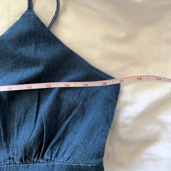 Romantic Denim Country Cowgirl Cottagecore Boho Strappy Dress size 10 - Picture 6 of 9